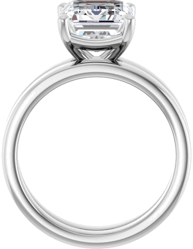 Sužadėtuvių Žiedas „Solitaire“ 10k white gold Emerald 10mm x 8mm (7)