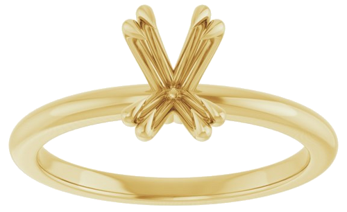 Sužadėtuvių Žiedas „Double Claw-Prong“ 14k yellow gold Elongated Cushion 7mm x 5mm (3)