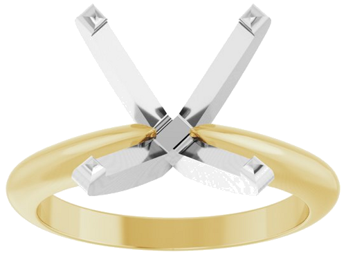 Sužadėtuvių Žiedas „Solitaire“ 14k yellow/white gold Round 11.2mm (3)