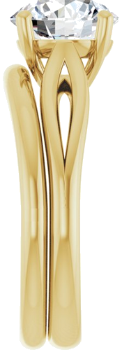 Sužadėtuvių Žiedas „Solitaire“ 14k yellow gold Round 8mm (9)