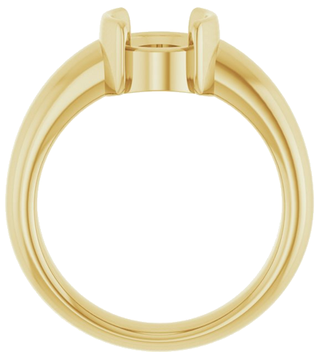 Sužadėtuvių Žiedas „Half-Bezel Solitaire“ 18k yellow gold Oval 9mm x 7mm (2)