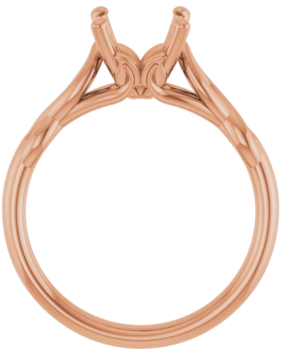 Sužadėtuvių Žiedas „Solitaire Sculptural“ 14k rose gold Round 8mm (2)