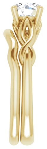 14K Yellow  6 mm Round Solitaire Engagement Ring Mounting (9)