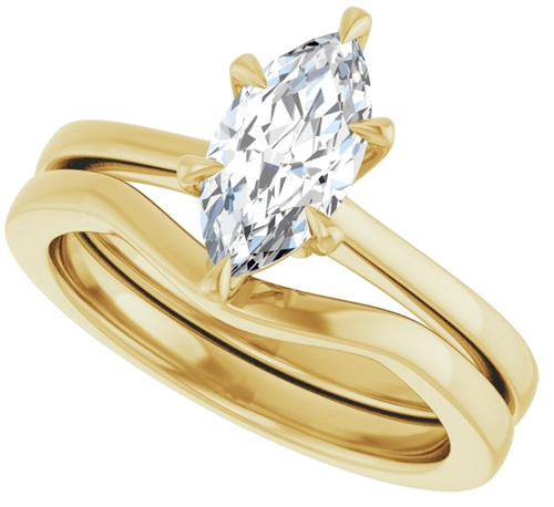 Sužadėtuvių Žiedas „Claw-Prong“ 14k yellow gold Marquise 10mm x 5mm (10)
