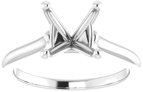 Platinum 8.8 mm Round Solitaire Engagement Ring Mounting (3)