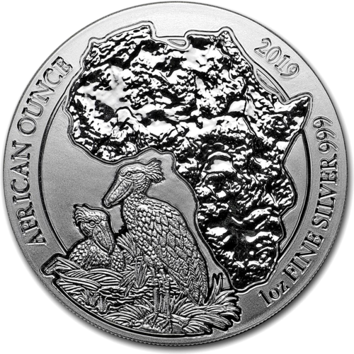 2019 Batasnapis Ruanda 50 frankų 1 oz sidabrinė moneta (1)