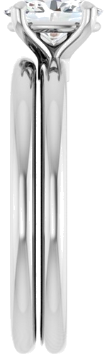 14K White 7x5 mm Oval Solitaire Engagement Ring Mounting (9)