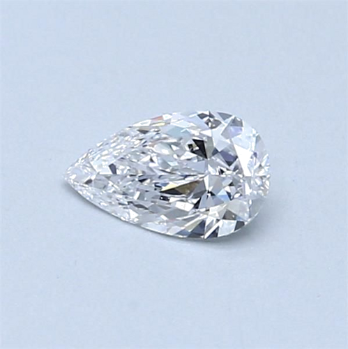 0.34 carat D-VVS2 Natūralus Pear Deimantas (1)