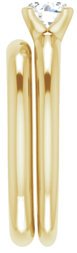 Sužadėtuvių Žiedas „Solitaire“ 10k yellow gold Round 5.5mm (9)