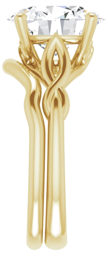 Sužadėtuvių Žiedas „Solitaire Sculptural“ 14k yellow gold Oval 11mm x 9mm (9)