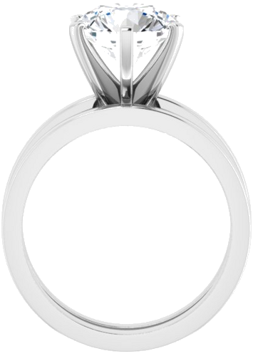 Sužadėtuvių Žiedas „Solitaire“ 14k white gold Round 9mm (7)
