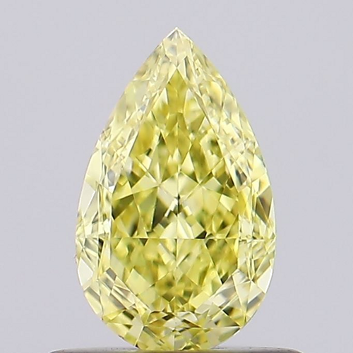 0.65 carat Fancy Intense Yellow-VS1 Natūralus Pear Deimantas (1)