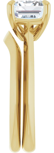 14K Yellow 9x7 mm Emerald Solitaire Engagement Ring Mounting (9)