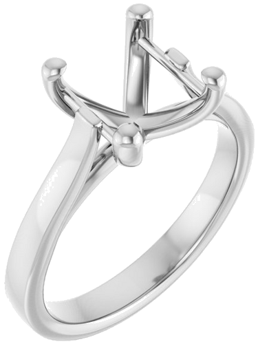 Sužadėtuvių Žiedas 14k white gold Square 7mm (1)