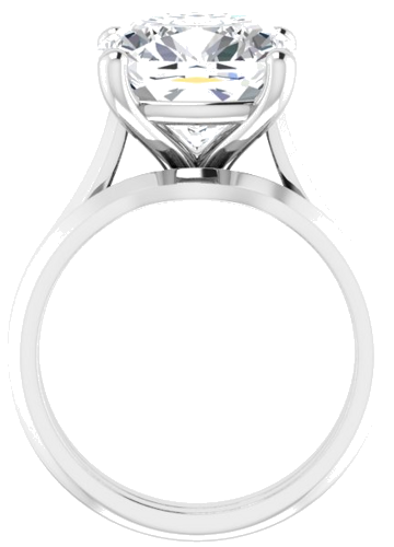 Sužadėtuvių Žiedas „Claw-Prong“ 14k white gold Cushion 11mm (7)