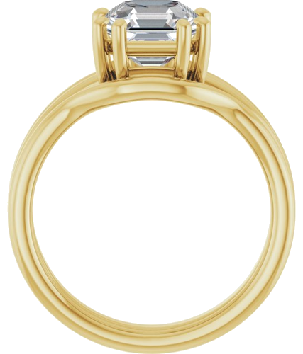 Sužadėtuvių Žiedas „Solitaire“ 14k yellow gold Asscher 7mm (7)