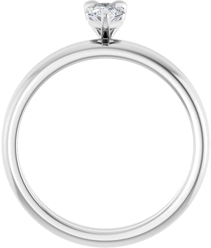 Sužadėtuvių Žiedas „Solitaire“ 14k white gold Pear 6mm x 4mm (7)