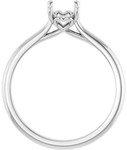 Sužadėtuvių Žiedas „Solitaire“ 14k white gold Emerald 7mm x 5mm (2)