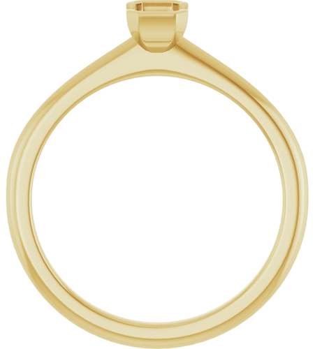 Sužadėtuvių Žiedas „Half-Bezel“ 10k yellow gold Emerald 5mm x 3mm (2)