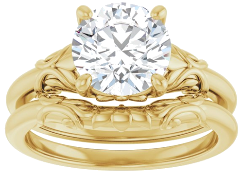 Sužadėtuvių Žiedas „Solitaire“ 14k yellow gold Round 8mm (8)