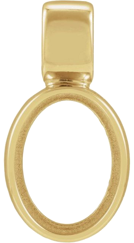 Pakabukas „Bezel-Set Cabochon“ 14k yellow gold Oval 8mm x 6mm (1)