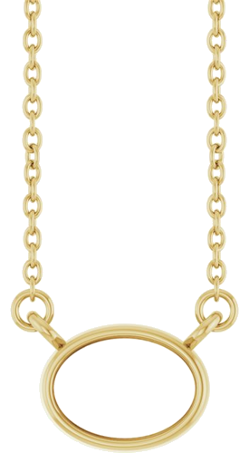 Pakabukas „Solitaire“ 14k yellow gold Oval 7mm x 5mm (1)