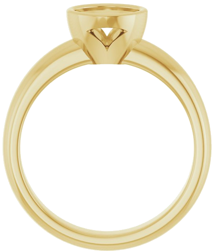 Sužadėtuvių Žiedas „Bezel-Set Solitaire“ 14k yellow gold Round 6.5mm (2)