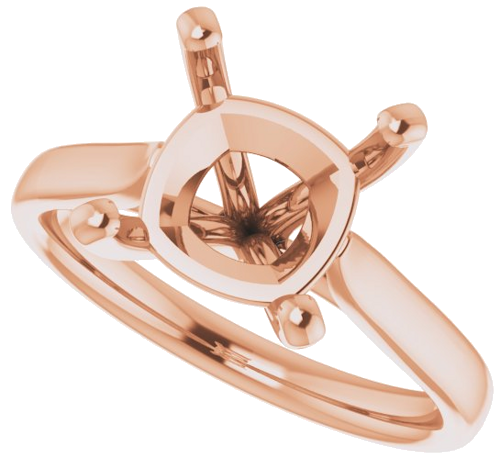 Sužadėtuvių Žiedas 14k rose gold Cushion 9mm (5)