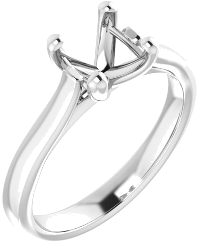 Sužadėtuvių Žiedas 18k white gold Round 7mm (1)