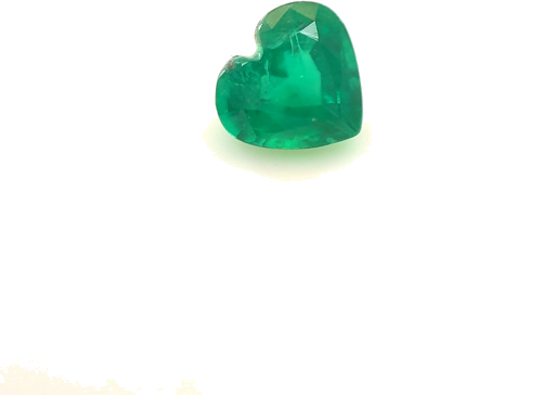 0.58 carat GREEN Heart Smaragdas (1)