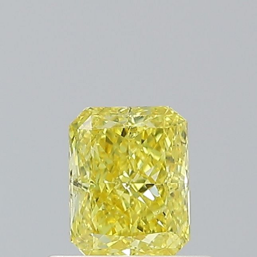 0.5 carat Fancy Vivid Yellow-SI2 Natūralus Radiant Deimantas (1)