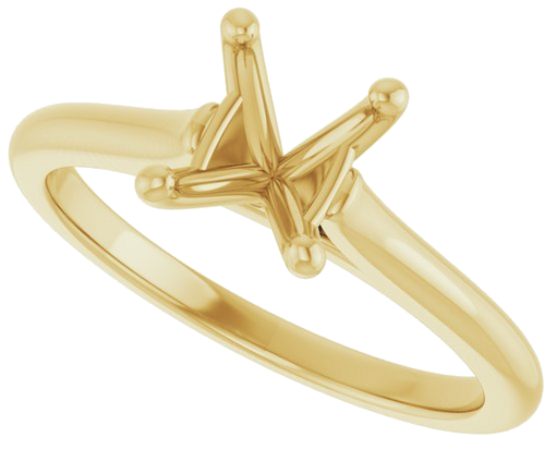 Sužadėtuvių Žiedas „Accented“ 18k yellow gold Oval 8mm x 6mm (5)