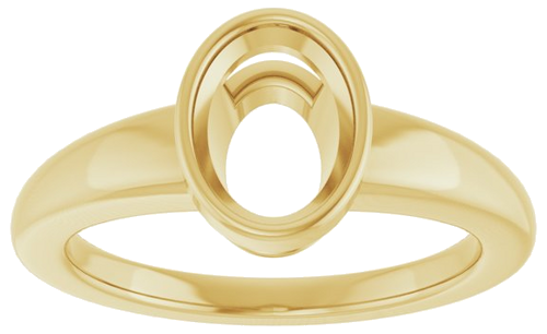 Sužadėtuvių Žiedas „Bezel-Set Solitaire“ 14k yellow gold Oval 8mm x 6mm (3)