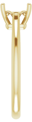 Sužadėtuvių Žiedas „Solitaire“ 585 Geltonojo Aukso Emerald 6mm x 4mm (4)