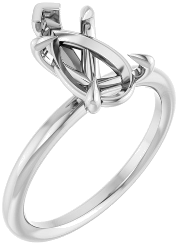 Sužadėtuvių Žiedas „Claw-Prong Solitaire“ 925 Sidabro Pear 11.5mm x 7mm (1)