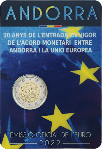 2022 Andorra Euro accession 2 euro BU coin (2)
