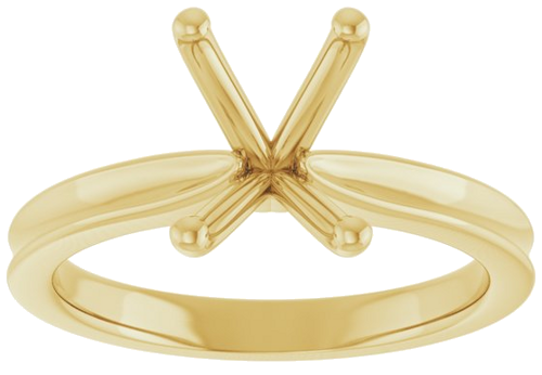 Sužadėtuvių Žiedas 14k yellow gold Elongated Cushion 9mm x 7mm (3)