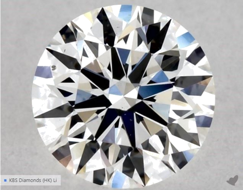 0.43 carat E-SI1 Excellent cut Natūralus Round Deimantas (1)