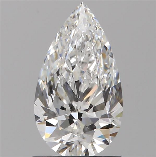 1.0 carat E-VS1 Natūralus Pear Deimantas (1)