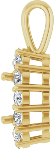 Pakabukas „Halo-Style“ 14k yellow gold Oval 7mm x 5mm (3)