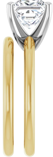 14K Yellow   White  7x7 mm Square Solitaire Engagement Ring Mounting (9)