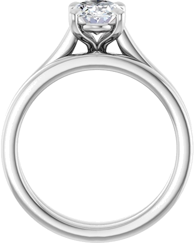 Sužadėtuvių Žiedas „Claw-Prong“ 14k white gold Oval 8mm x 6mm (7)