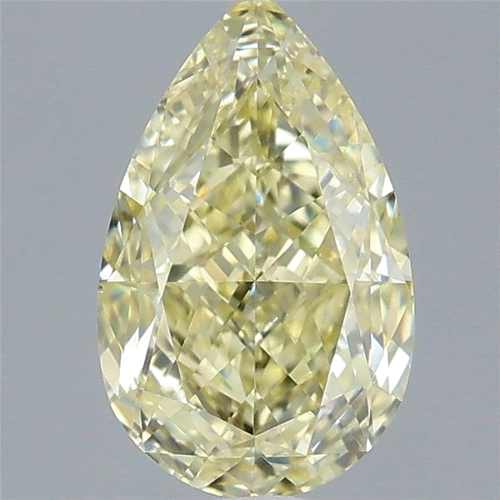 1.15 carat Fancy Light Yellow-VS2 Natūralus Pear Deimantas (1)