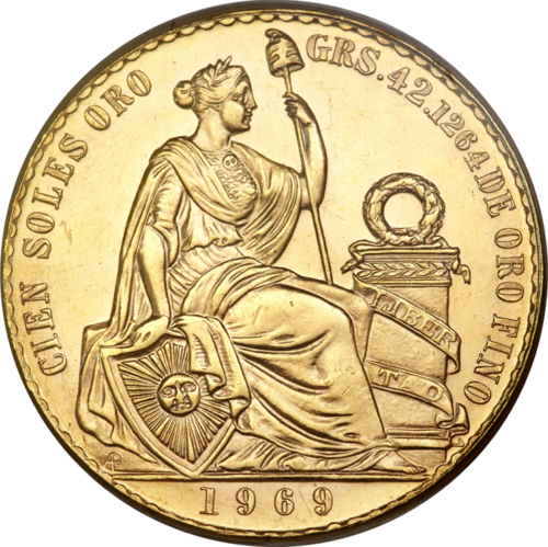 100 Soles Oro (1863-1985) Republic of Peru gold coin (1)