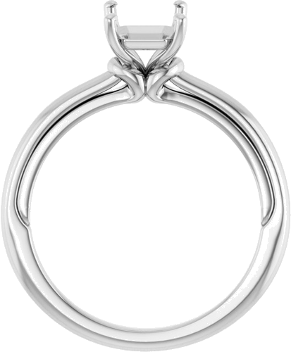 Sužadėtuvių Žiedas „Solitaire“ 14k white gold Emerald 8mm x 6mm (2)