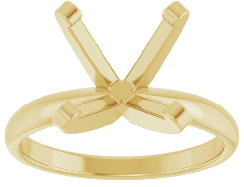 Sužadėtuvių Žiedas „Solitaire“ 10k yellow gold Square 8mm (3)