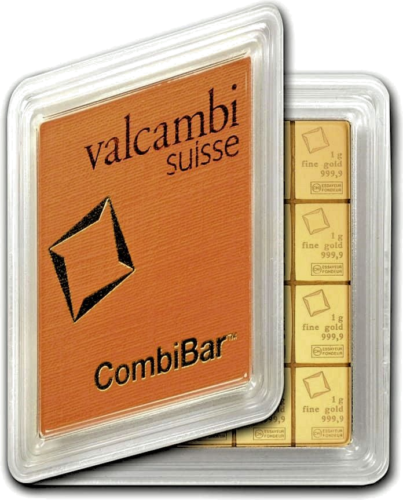 20 x 1 гр. Инвестиционные золотые слитки Valcambi CombiBar™ (2)