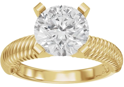 Sužadėtuvių Žiedas „Solitaire Rope“ 14k yellow gold Round 8.2mm (3)