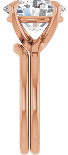 Sužadėtuvių Žiedas 14k rose gold Oval 12mm x 10mm (9)