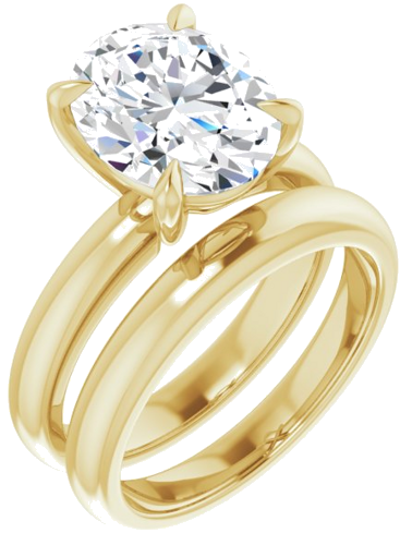 Sužadėtuvių Žiedas „Claw-Prong Solitaire“ 18k yellow gold Oval 11mm x 9mm (6)